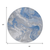 8' Blue And Ivory Round Abstract Washable Indoor Outdoor Area Rug