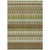 10' X 14' Artichoke Green And Brown Southwestern Washable Indoor Outdoor Area Rug