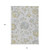 10' X 14' Silver Gray And Gold Floral Washable Indoor Outdoor Area Rug Transitional Style - Silver, Gray, Gold Color