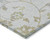 10' X 14' Silver Gray And Gold Floral Washable Indoor Outdoor Area Rug Transitional Style - Silver, Gray, Gold Color