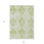 9' X 12' Mint Green Geometric Washable Non Skid Indoor Outdoor Area Rug