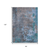 8' X 10' Teal Blue Taupe And Sky Blue Abstract Washable Indoor Outdoor Area Rug
