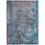 8' X 10' Teal Blue Taupe And Sky Blue Abstract Washable Indoor Outdoor Area Rug