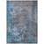 8' X 10' Teal Blue Taupe And Sky Blue Abstract Washable Indoor Outdoor Area Rug