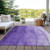 9' X 12' Purple Lilac And Lavender Ombre Washable Indoor Outdoor Area Rug