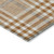 9' X 12' Brown Beige And Beige Plaid Washable Indoor Outdoor Area Rug