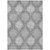 9' X 12' Gray Silver And Charcoal Ikat Washable Indoor Outdoor Area Rug