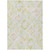 9' X 12' Pink Green And Beige Geometric Washable Indoor Outdoor Area Rug