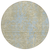 8' Beige And Blue Round Abstract Washable Indoor Outdoor Area Rug
