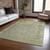 10' X 14' Sage And Beige Abstract Washable Indoor Outdoor Area Rug