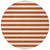 8' Round Orange Round Striped Washable Non Skid Indoor Outdoor Area Rug