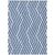 8' X 10' Navy and White Geometric Washable Non Skid Indoor Outdoor Area Rug