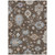 10' X 14' Chocolate Beige And Blue Floral Washable Indoor Outdoor Area Rug - Chocolate, Beige, Blue
