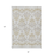 8' X 10' Ivory Beige And Taupe Oriental Washable Indoor Outdoor Area Rug