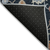 9' X 12' Black Blue And Ivory Floral Washable Indoor Outdoor Area Rug
