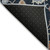 9' X 12' Black Blue And Ivory Floral Washable Indoor Outdoor Area Rug