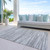 8' X 10' Gray And Ivory Abstract Washable Indoor Outdoor Area Rug Modern Style - Gray, Ivory Color