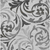 10' X 14' Gray Charcoal And Silver Floral Washable Indoor Outdoor Area Rug