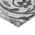10' X 14' Gray Charcoal And Silver Floral Washable Indoor Outdoor Area Rug