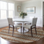 8' Chocolate And Taupe Round Quatrefoil Washable Indoor Outdoor Area Rug