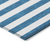 8' Round Navy Blue Round Striped Washable Non Skid Indoor Outdoor Area Rug