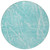 8' Teal Blue And Ivory Round Abstract Washable Indoor Outdoor Area Rug - Teal Blue, Ivory