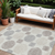 10' X 14' Ivory Brown And Gray Geometric Washable Indoor Outdoor Area Rug