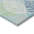 8' X 10' Teal Blue Aqua And Navy Blue Floral Washable Indoor Outdoor Area Rug
