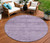 8' Plum And Purple Round Medallion Washable Indoor Outdoor Area Rug