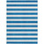 10' X 14' Navy Blue Striped Washable Non Skid Indoor Outdoor Area Rug - 608219150051