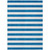 10' X 14' Navy Blue Striped Washable Non Skid Indoor Outdoor Area Rug - 608219150051