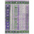 10' X 14' Green And Purple Striped Washable Indoor Outdoor Area Rug
