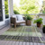 10' X 14' Artichoke Green Charcoal And Purple Striped Washable Indoor Outdoor Area Rug - Artichoke Green, Charcoal, Purple