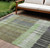 10' X 14' Artichoke Green Charcoal And Purple Striped Washable Indoor Outdoor Area Rug - Artichoke Green, Charcoal, Purple