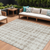 8' X 10' Ivory And Beige Abstract Washable Indoor Outdoor Area Rug