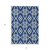 8' X 10' Navy Blue And Ivory Trellis Washable Indoor Outdoor Area Rug