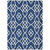 8' X 10' Navy Blue And Ivory Trellis Washable Indoor Outdoor Area Rug
