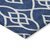 8' X 10' Navy Blue And Ivory Trellis Washable Indoor Outdoor Area Rug