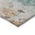 8' X 10' Teal Blue And Green Floral Washable Indoor Outdoor Area Rug