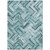 9' X 12' Teal Blue Aqua And Ivory Geometric Washable Indoor Outdoor Area Rug