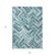 9' X 12' Teal Blue Aqua And Ivory Geometric Washable Indoor Outdoor Area Rug - 608219199975