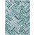 9' X 12' Teal Blue Aqua And Ivory Geometric Washable Indoor Outdoor Area Rug - 608219199975