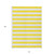 10' X 14' Yellow and White Striped Washable Indoor Outdoor Area Rug
