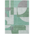 9' X 12' Green Sage And Gray Geometric Washable Indoor Outdoor Area Rug