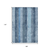 9' X 12' Blue And Gray Striped Washable Indoor Outdoor Area Rug