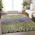 9' X 12' Green Purple And Black Abstract Washable Indoor Outdoor Area Rug