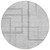 8' Gray Charcoal And Silver Round Geometric Washable Indoor Outdoor Area Rug Transitional Style - Gray, Charcoal, Silver Color