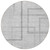 8' Gray Charcoal And Silver Round Geometric Washable Indoor Outdoor Area Rug Transitional Style - Gray, Charcoal, Silver Color