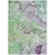 9' X 12' Green Abstract Washable Non Skid Indoor Outdoor Area Rug
