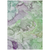 9' X 12' Green Abstract Washable Non Skid Indoor Outdoor Area Rug